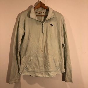 Victoria Secret PINK Teal Quarter Zip Sweater